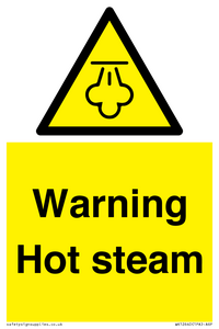 Warning Hot steam